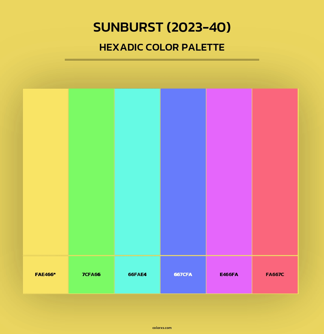 Sunburst (2023-40) - Hexadic Color Palette