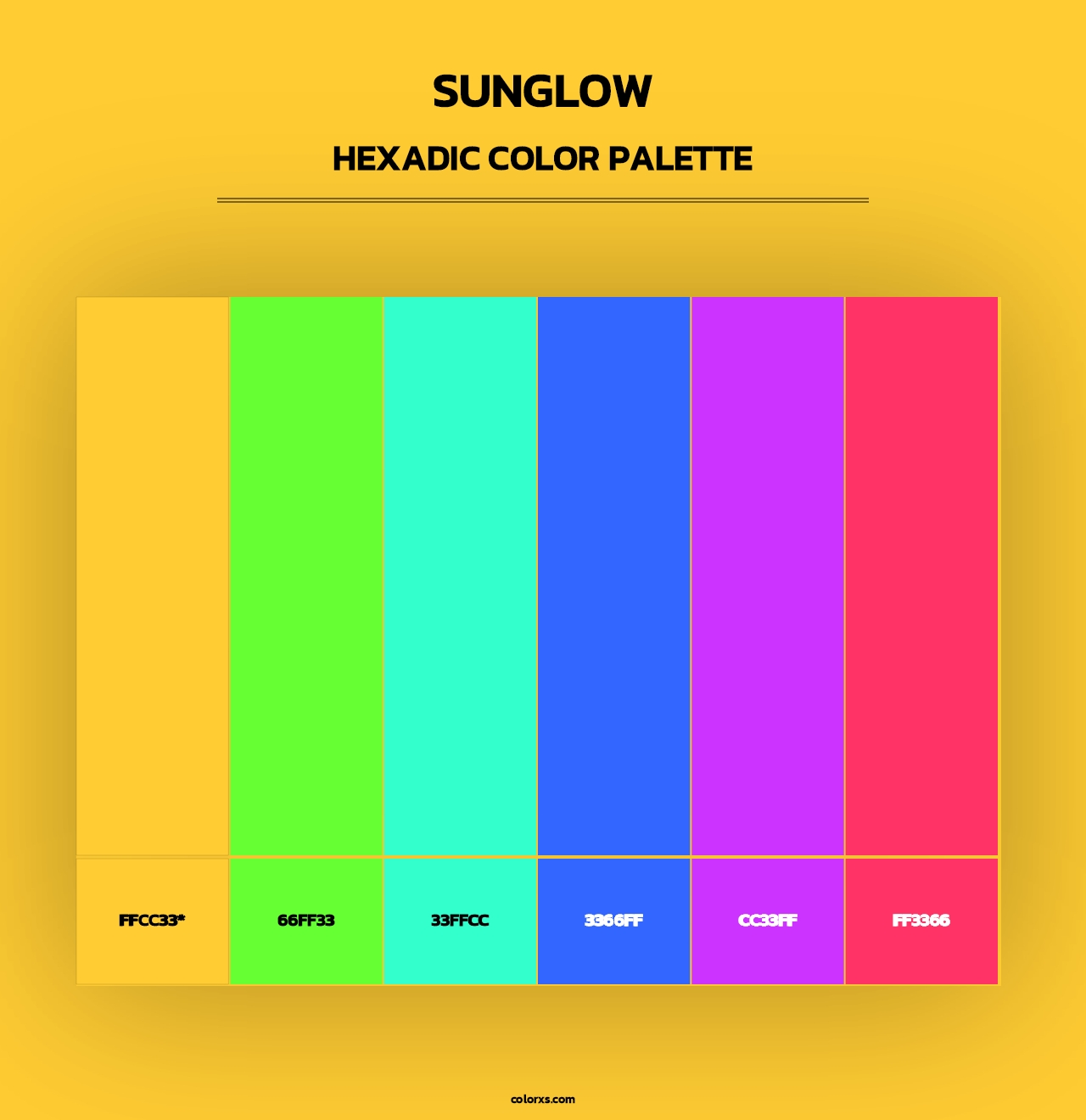 Sunglow - Hexadic Color Palette