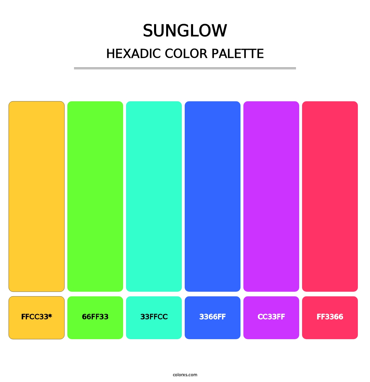 Sunglow - Hexadic Color Palette