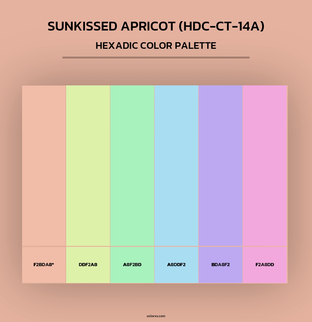 Sunkissed Apricot (HDC-CT-14A) - Hexadic Color Palette