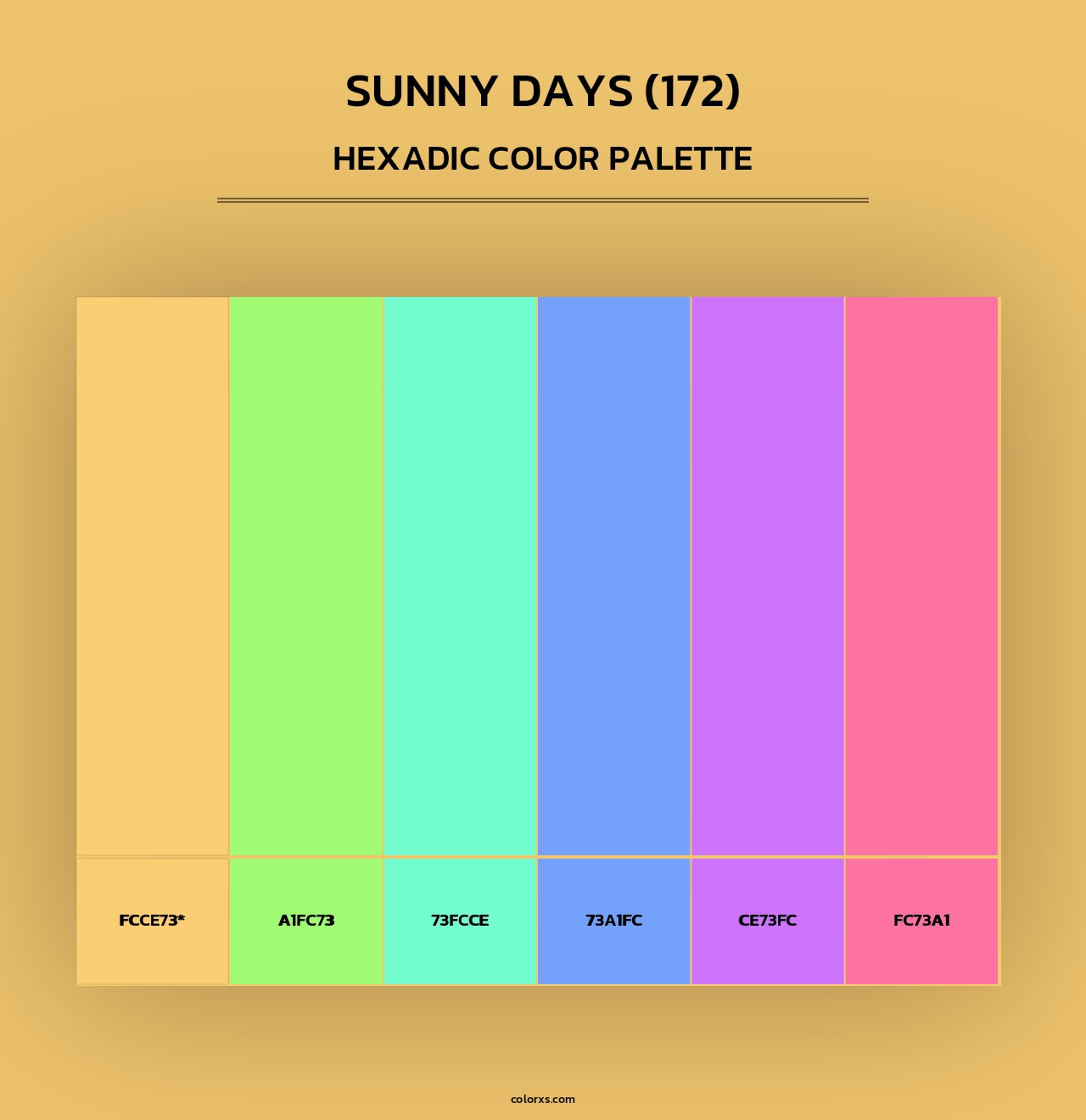 Sunny Days (172) - Hexadic Color Palette