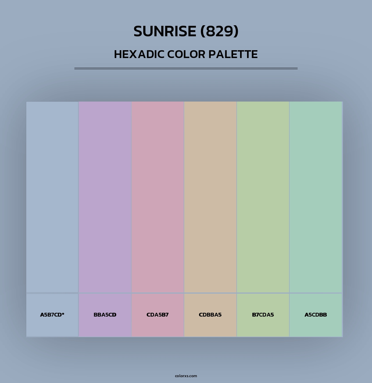 Sunrise (829) - Hexadic Color Palette