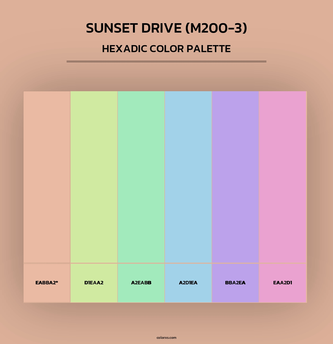 Sunset Drive (M200-3) - Hexadic Color Palette