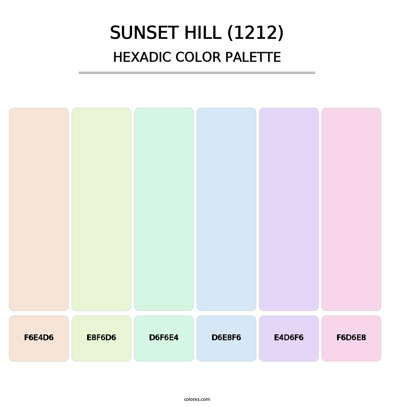Sunset Hill (1212) - Hexadic Color Palette