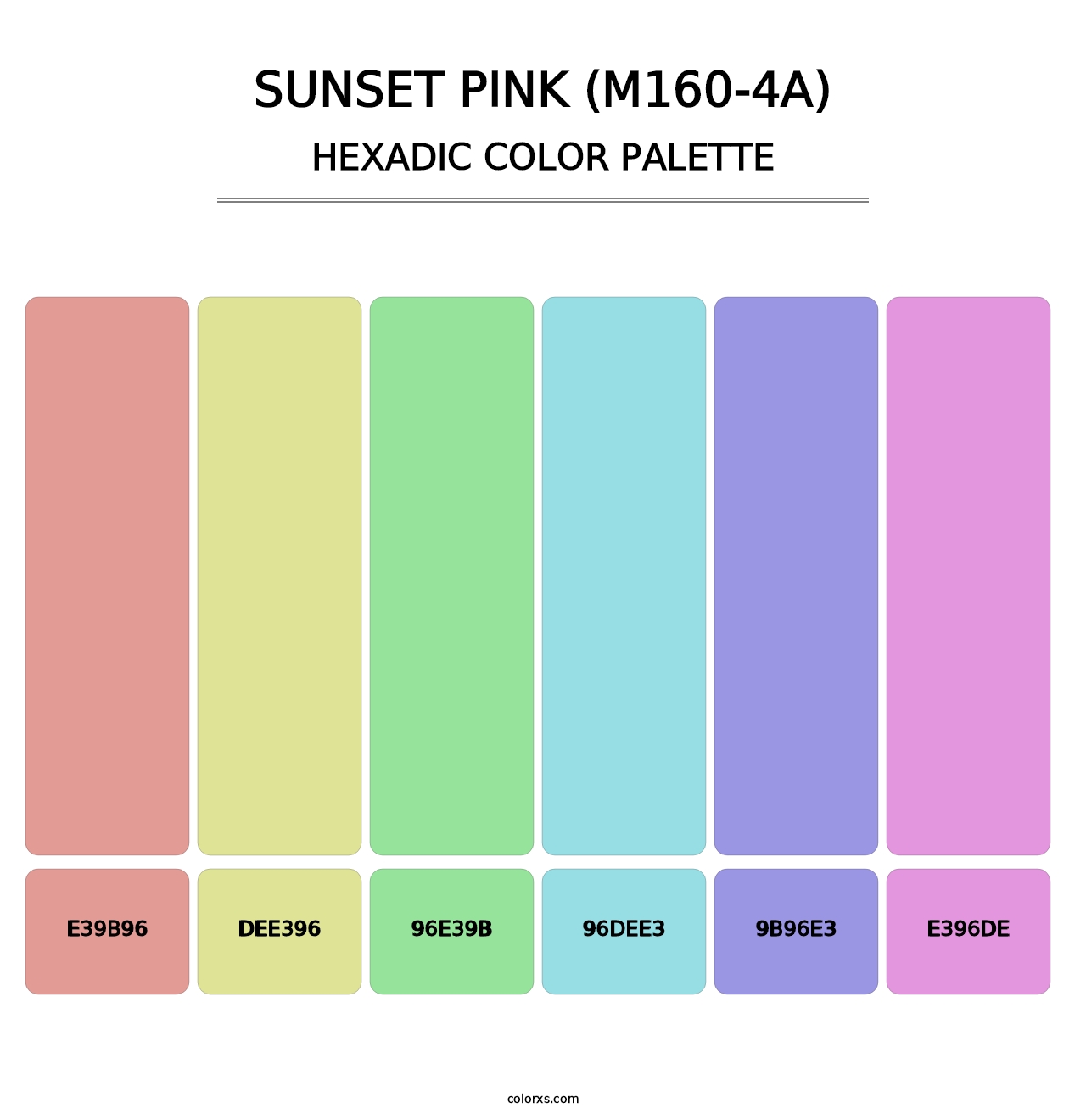Sunset Pink (M160-4A) - Hexadic Color Palette
