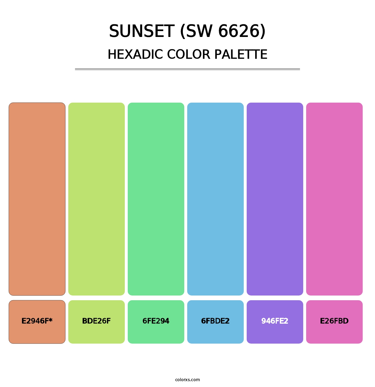 Sunset (SW 6626) - Hexadic Color Palette