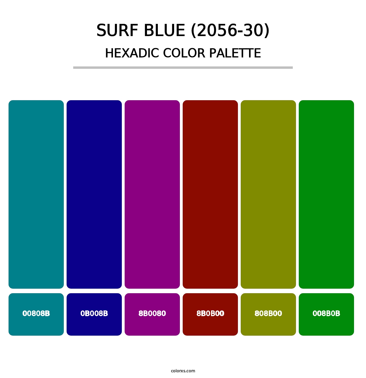 Surf Blue (2056-30) - Hexadic Color Palette