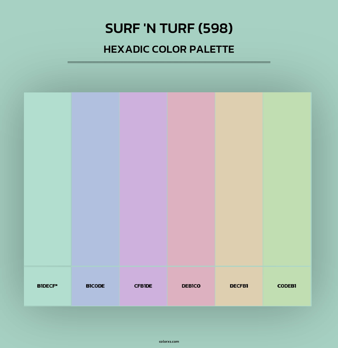 Surf 'n Turf (598) - Hexadic Color Palette