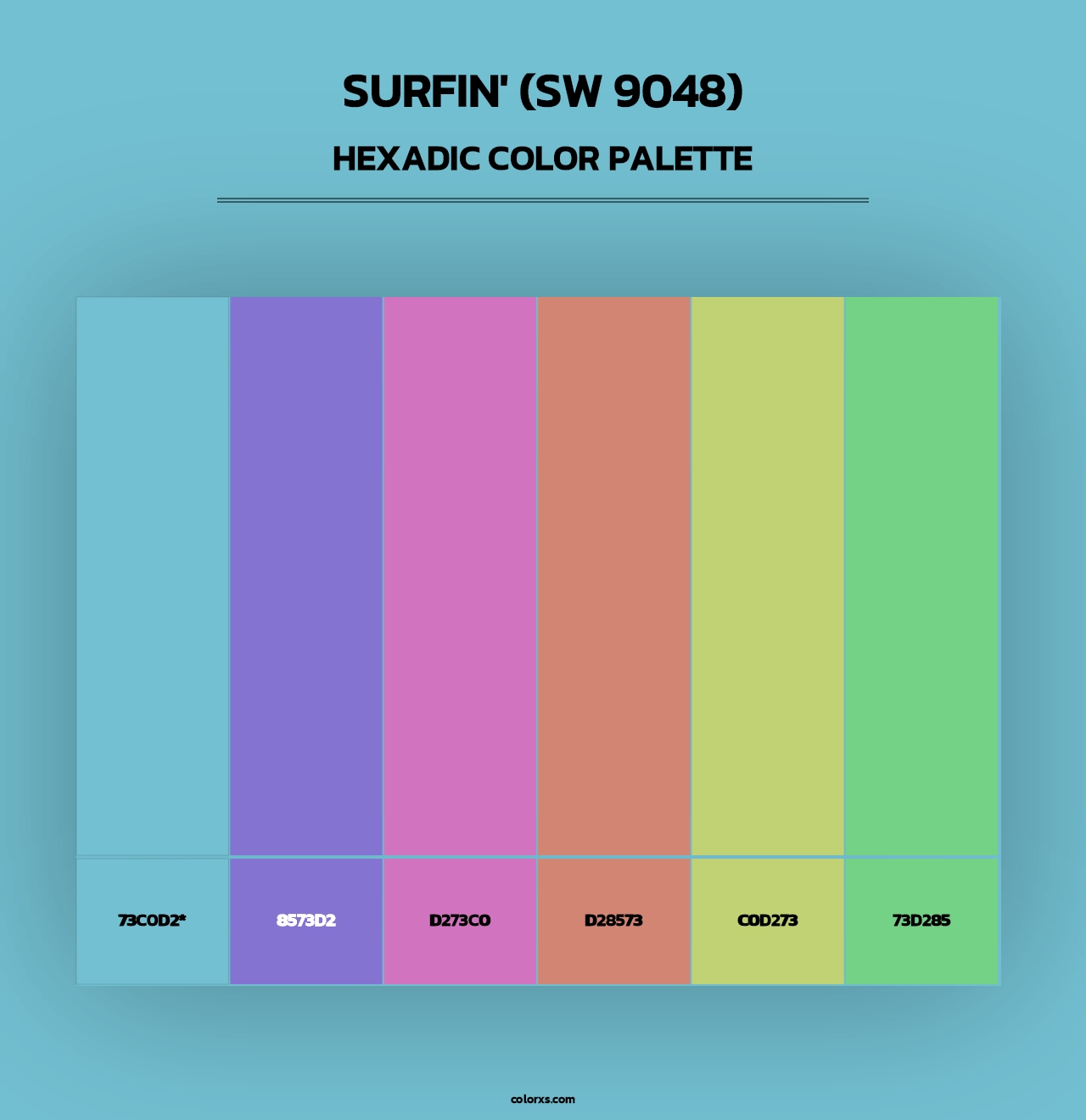 Surfin' (SW 9048) - Hexadic Color Palette