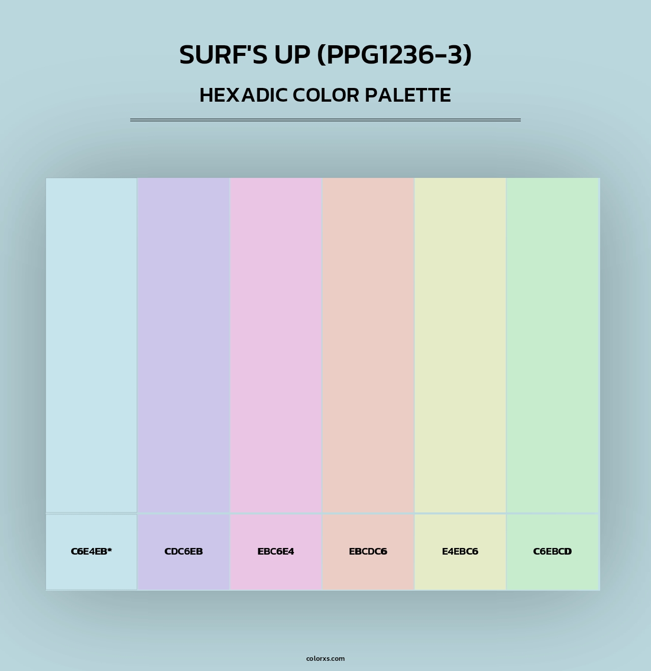 Surf's Up (PPG1236-3) - Hexadic Color Palette