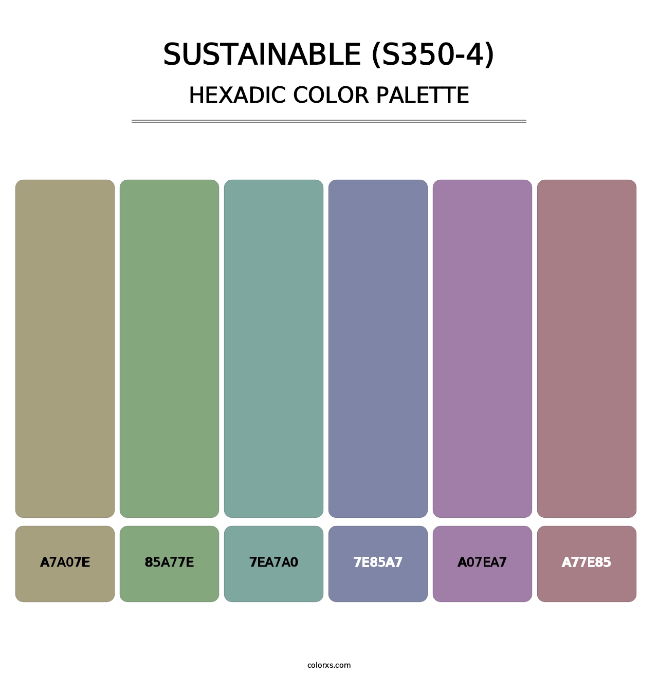 Sustainable (S350-4) - Hexadic Color Palette