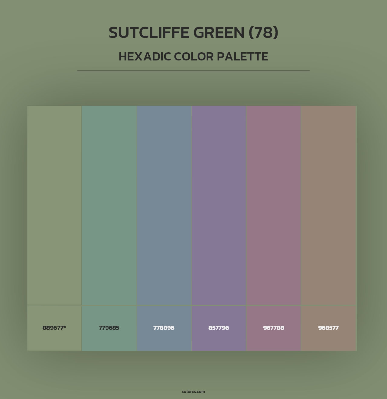 Sutcliffe Green (78) - Hexadic Color Palette