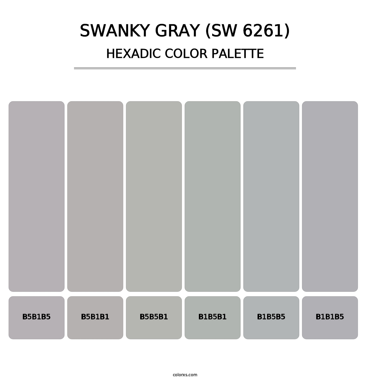 Swanky Gray (SW 6261) - Hexadic Color Palette