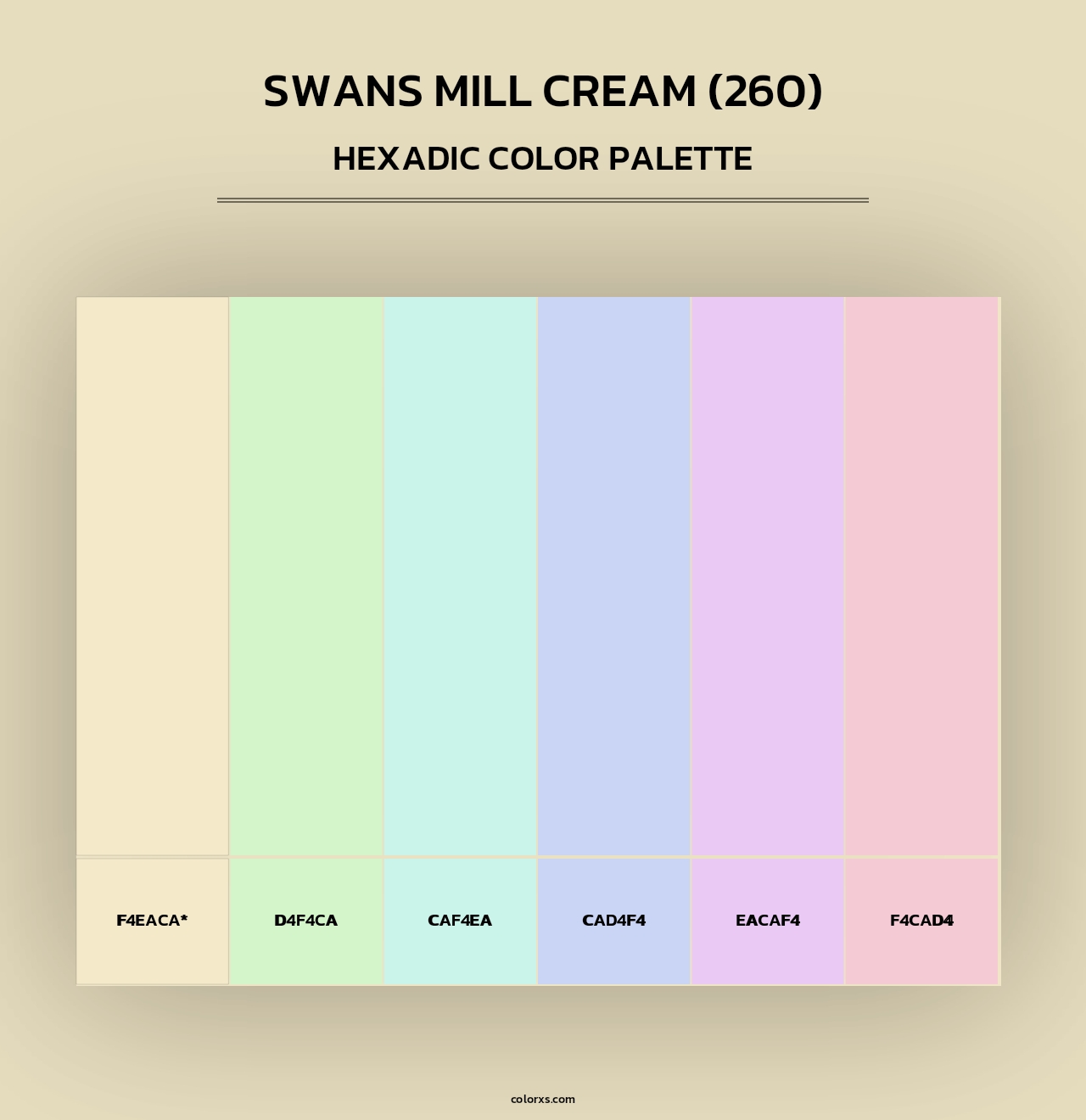 Swans Mill Cream (260) - Hexadic Color Palette