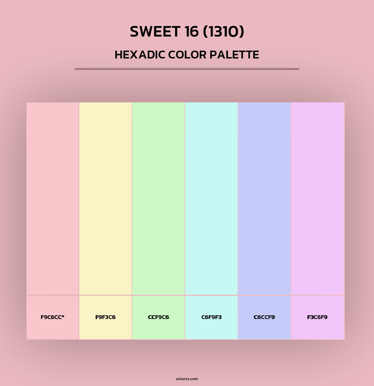 Sweet 16 (1310) - Hexadic Color Palette