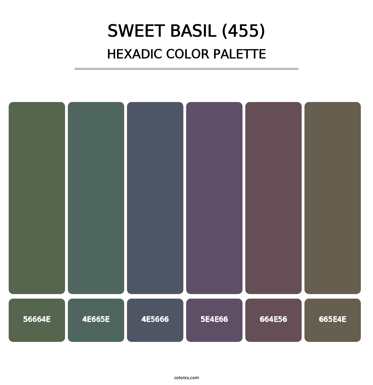 Sweet Basil (455) - Hexadic Color Palette