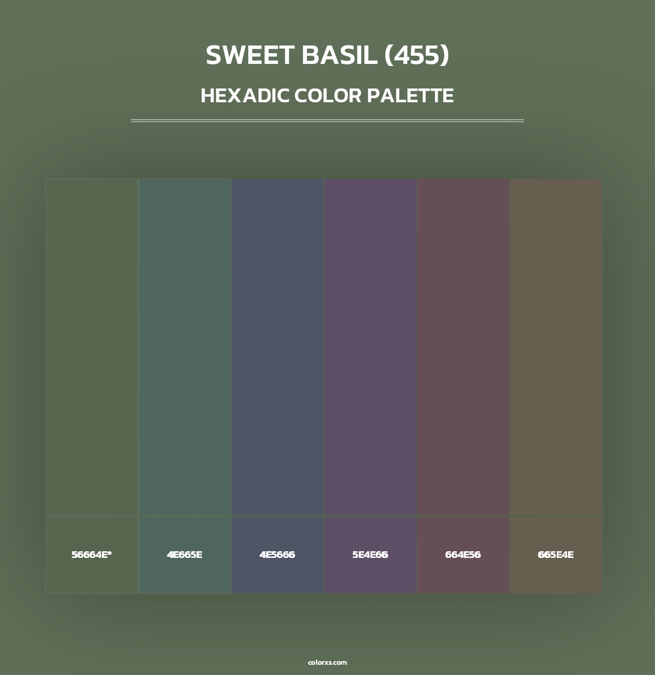 Sweet Basil (455) - Hexadic Color Palette