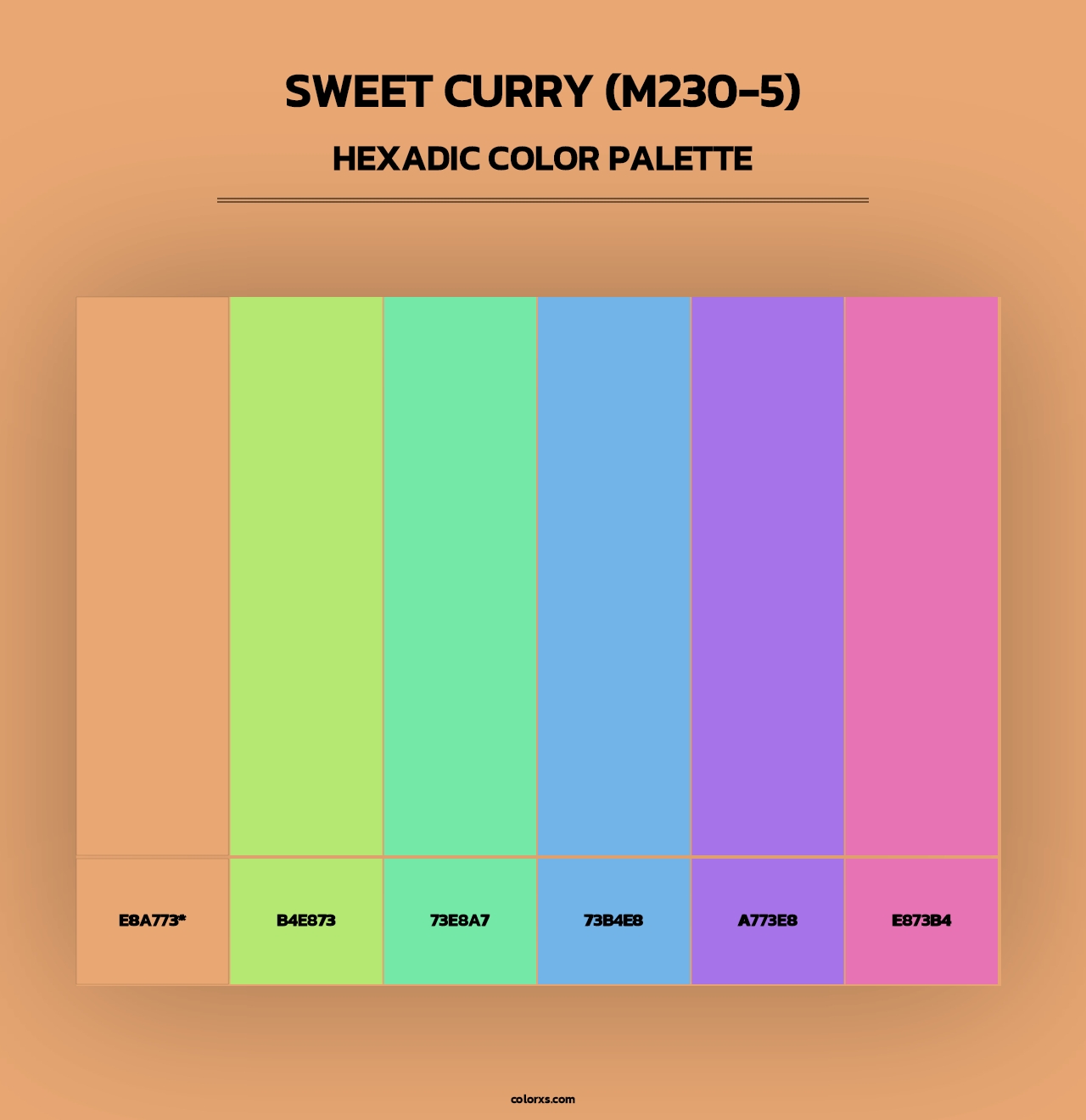 Sweet Curry (M230-5) - Hexadic Color Palette