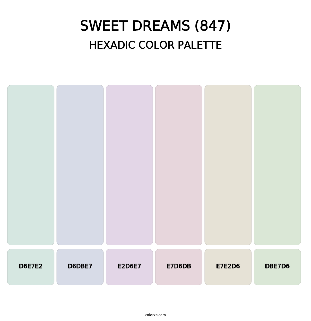 Sweet Dreams (847) - Hexadic Color Palette