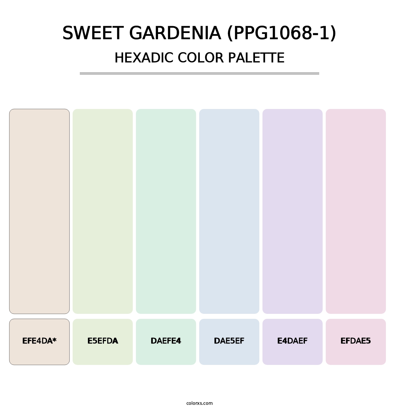 Sweet Gardenia (PPG1068-1) - Hexadic Color Palette