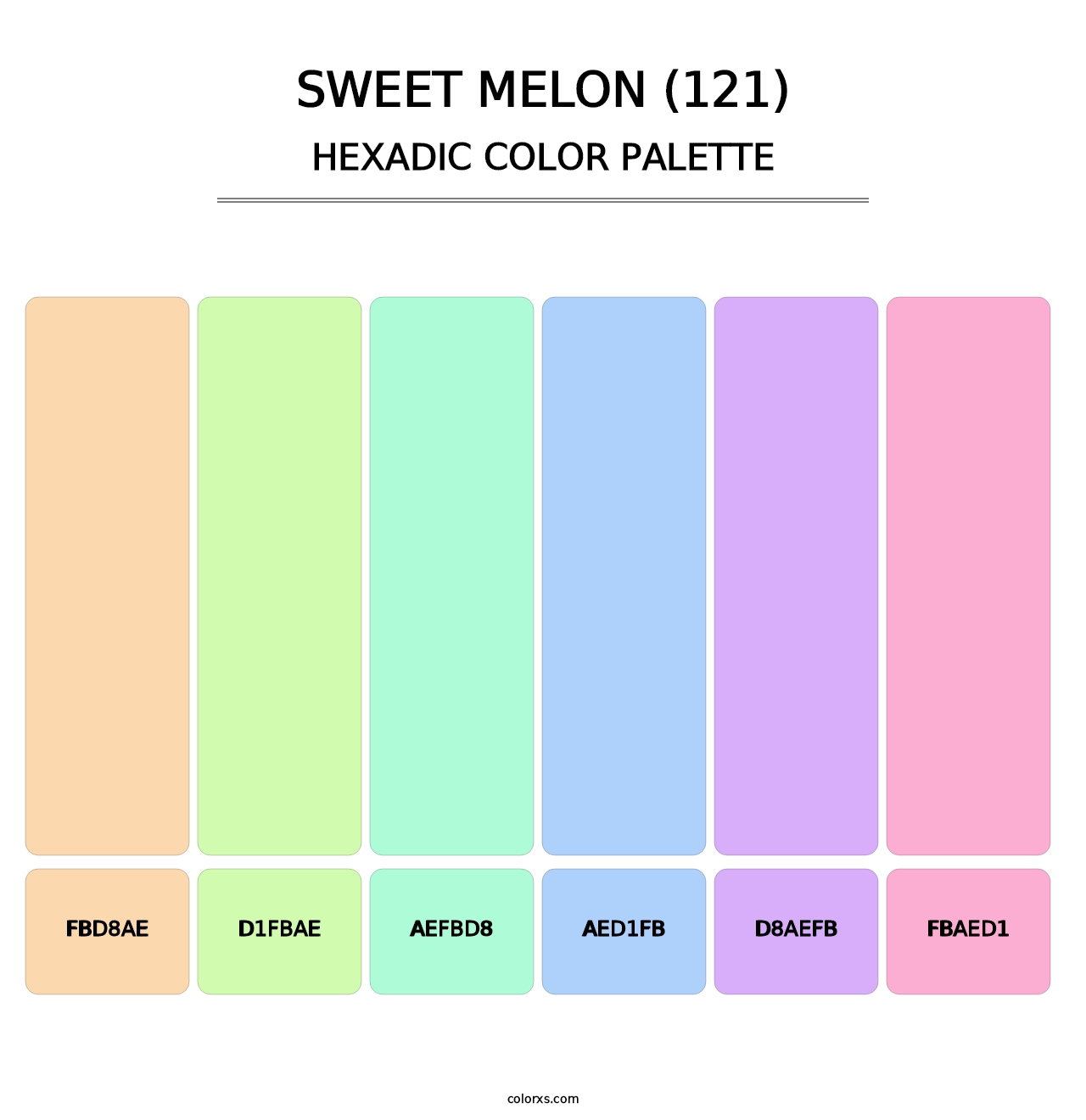 Sweet Melon (121) - Hexadic Color Palette