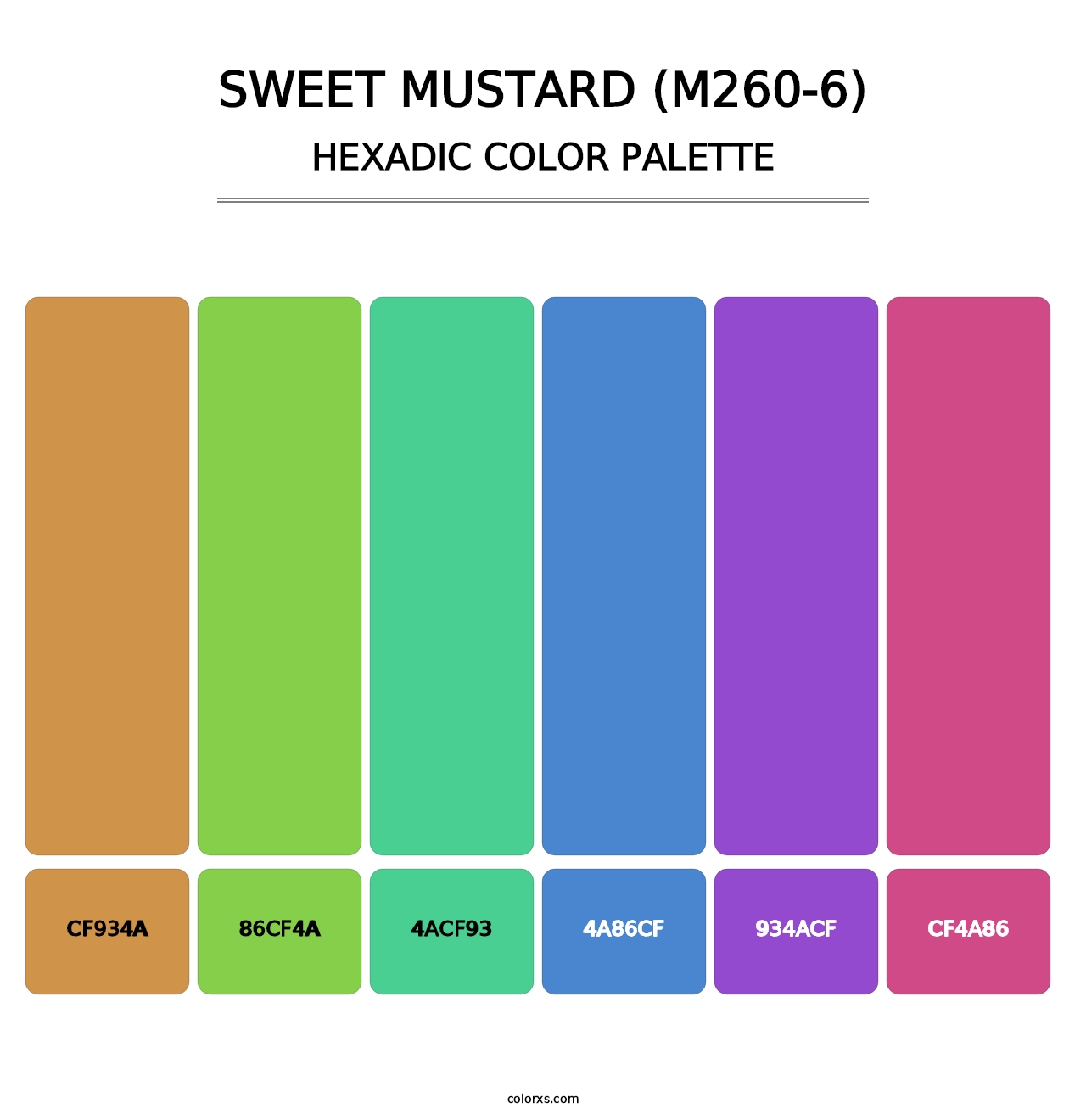 Sweet Mustard (M260-6) - Hexadic Color Palette