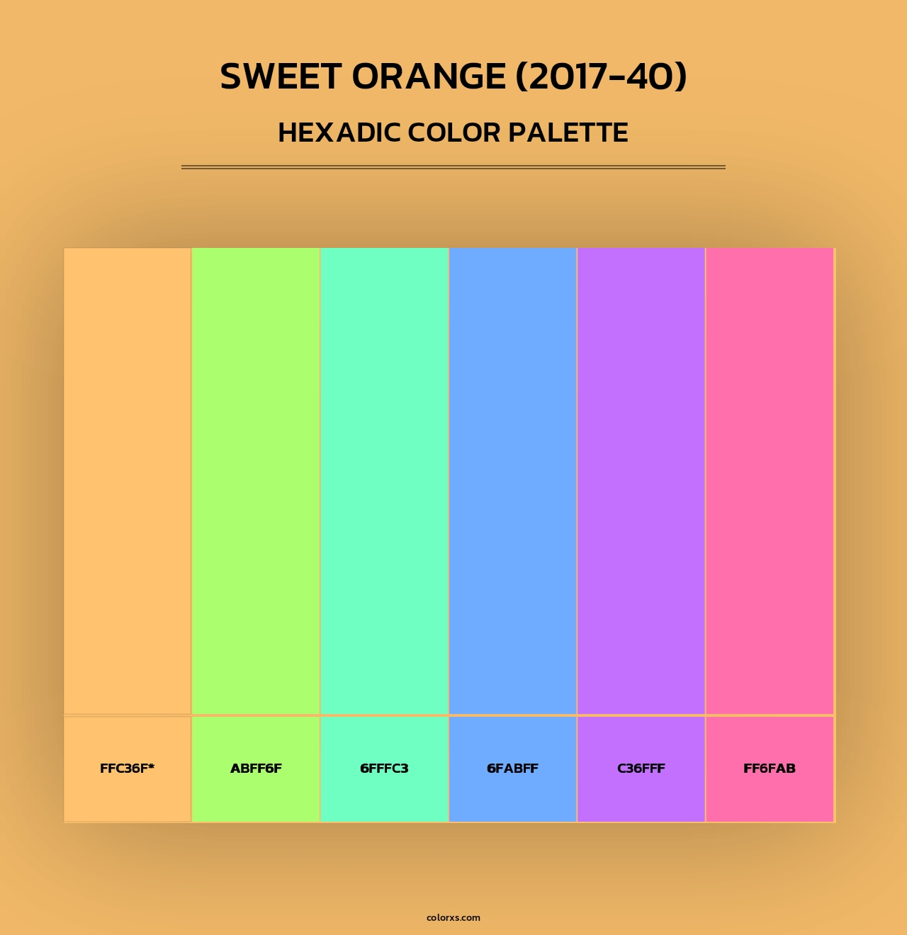 Sweet Orange (2017-40) - Hexadic Color Palette