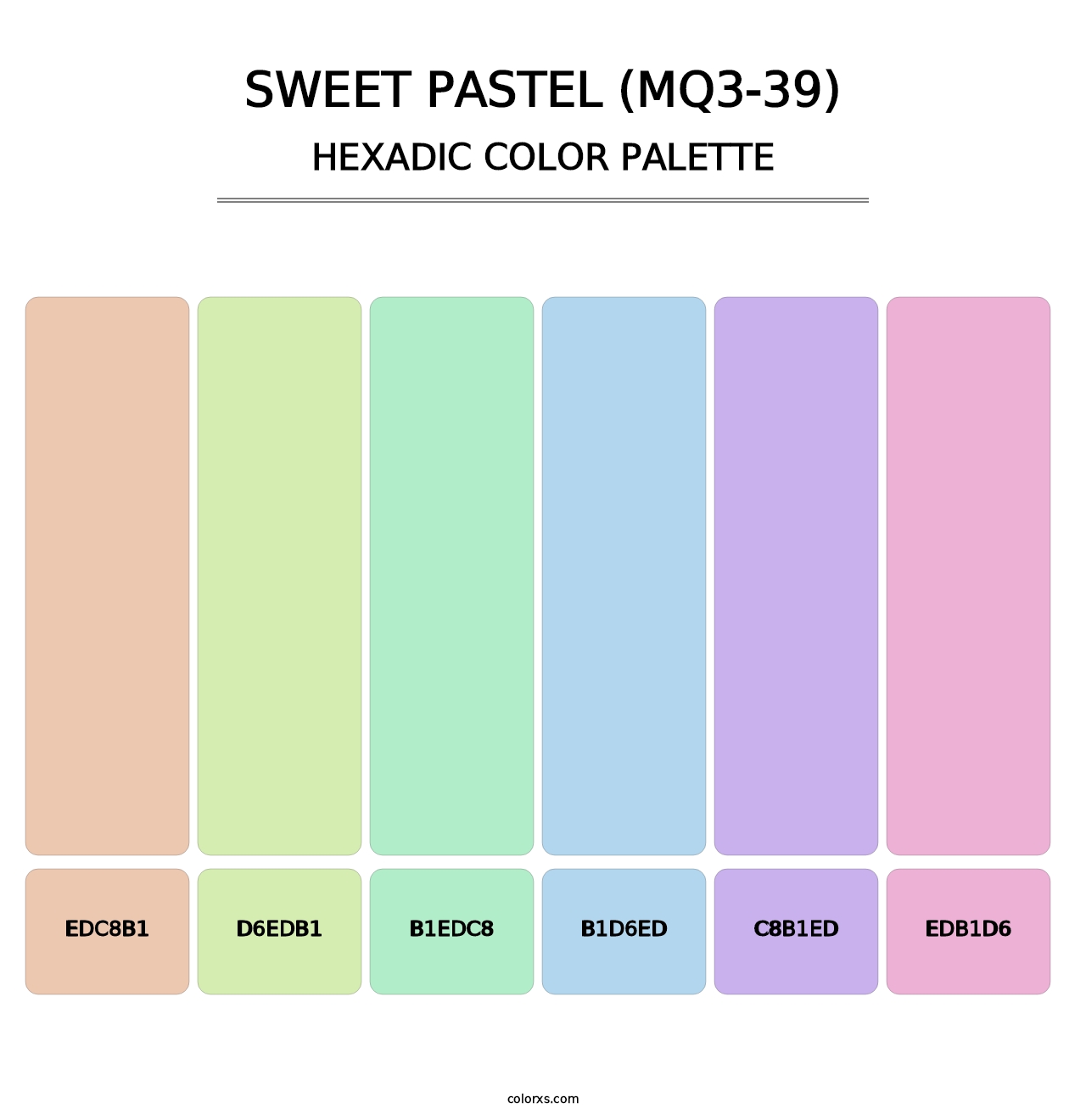 Sweet Pastel (MQ3-39) - Hexadic Color Palette