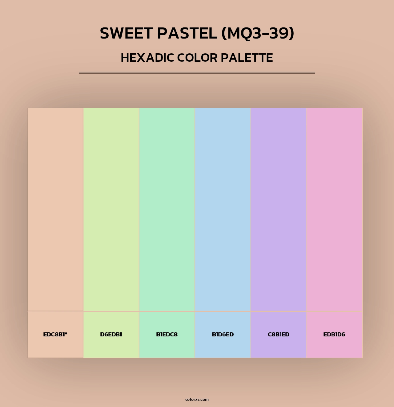 Sweet Pastel (MQ3-39) - Hexadic Color Palette
