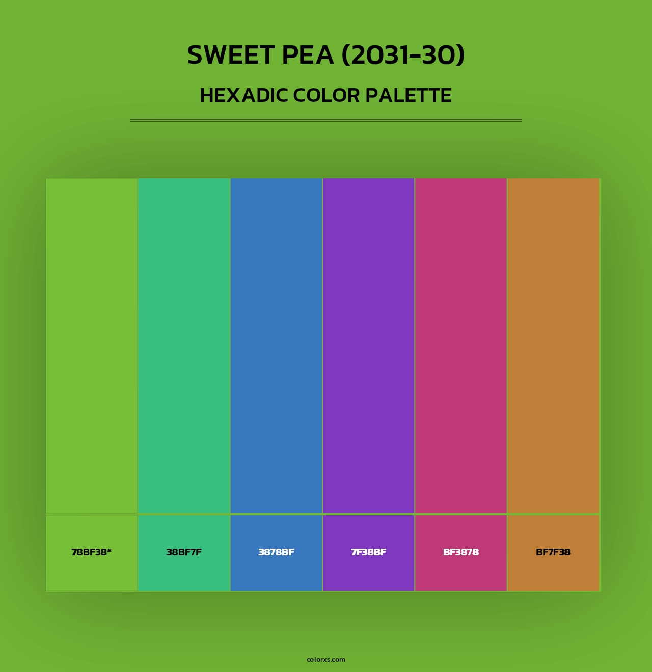 Sweet Pea (2031-30) - Hexadic Color Palette