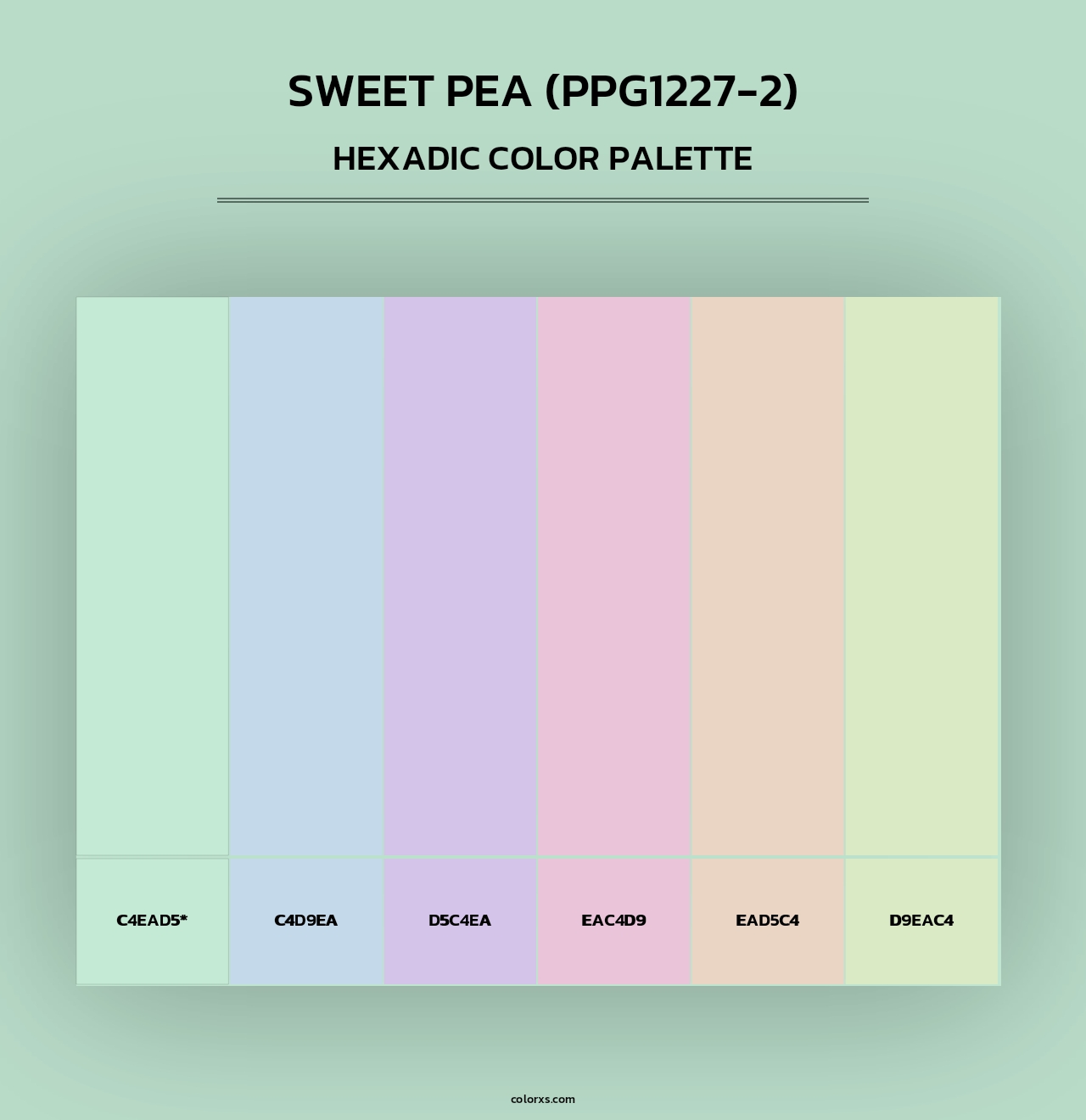 Sweet Pea (PPG1227-2) - Hexadic Color Palette