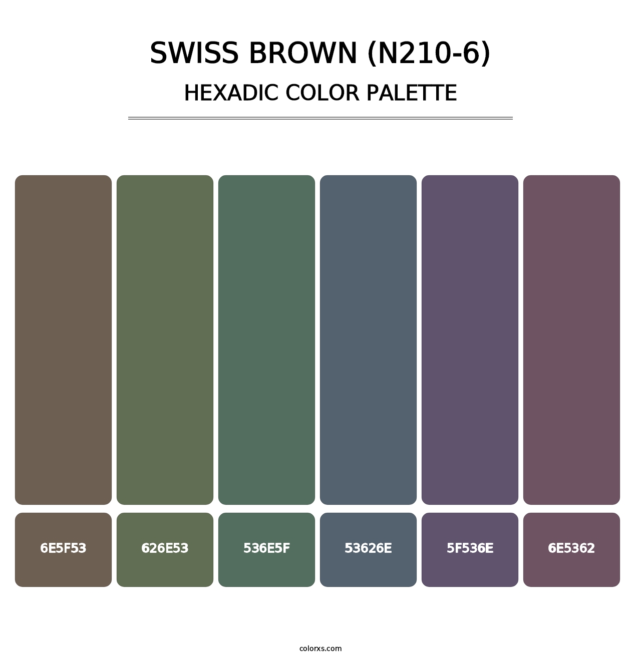 Swiss Brown (N210-6) - Hexadic Color Palette