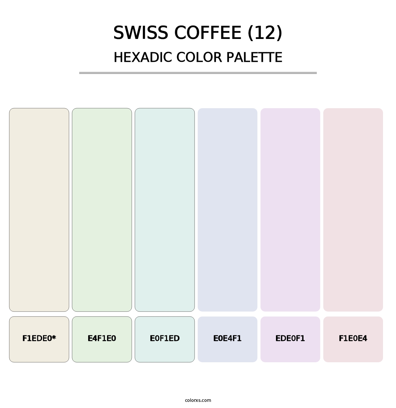 Swiss Coffee (12) - Hexadic Color Palette