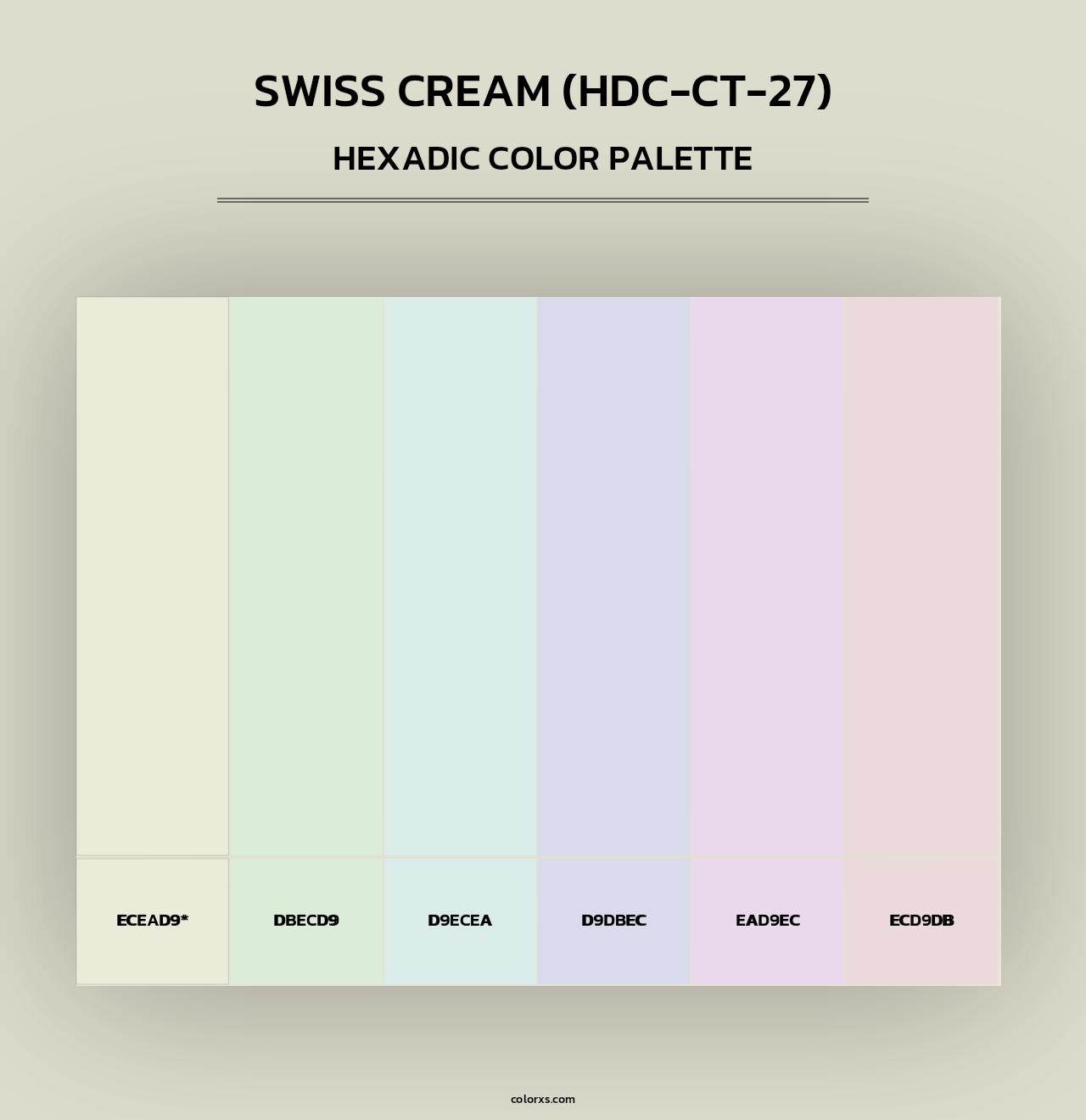 Swiss Cream (HDC-CT-27) - Hexadic Color Palette
