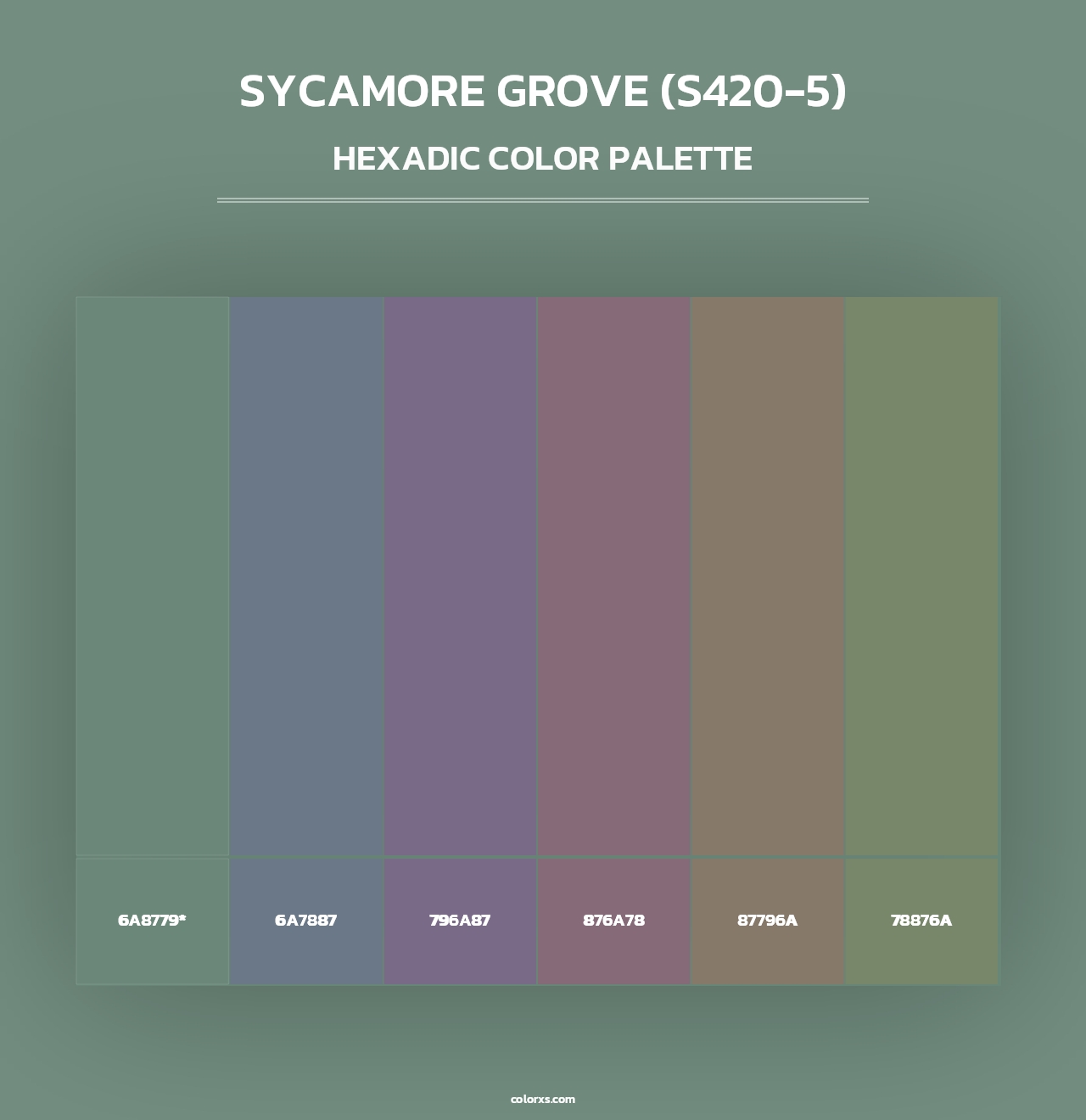 Sycamore Grove (S420-5) - Hexadic Color Palette