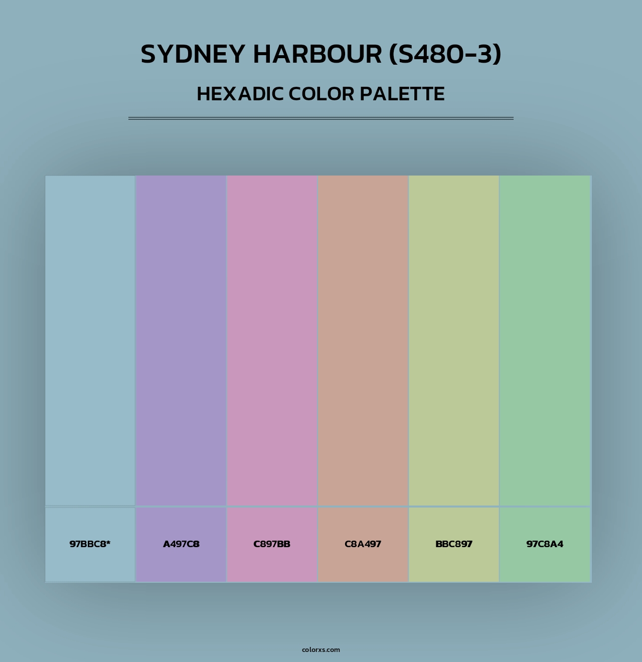 Sydney Harbour (S480-3) - Hexadic Color Palette