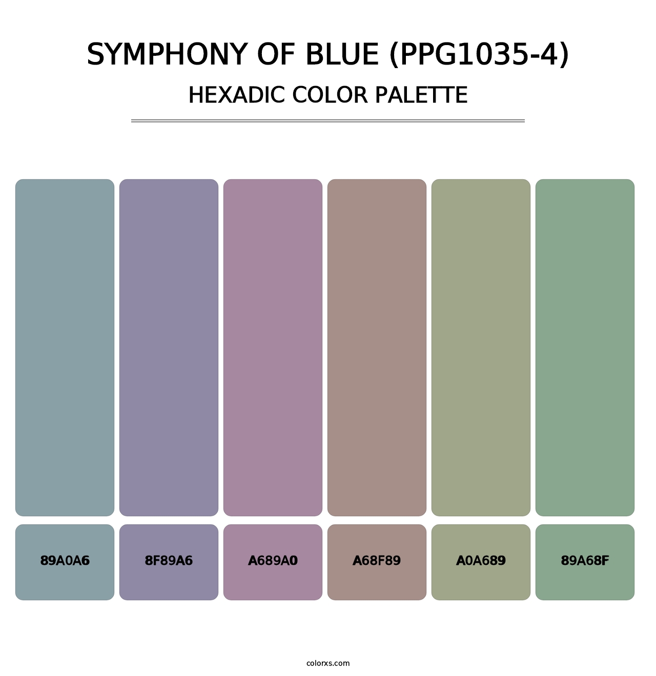 Symphony Of Blue (PPG1035-4) - Hexadic Color Palette