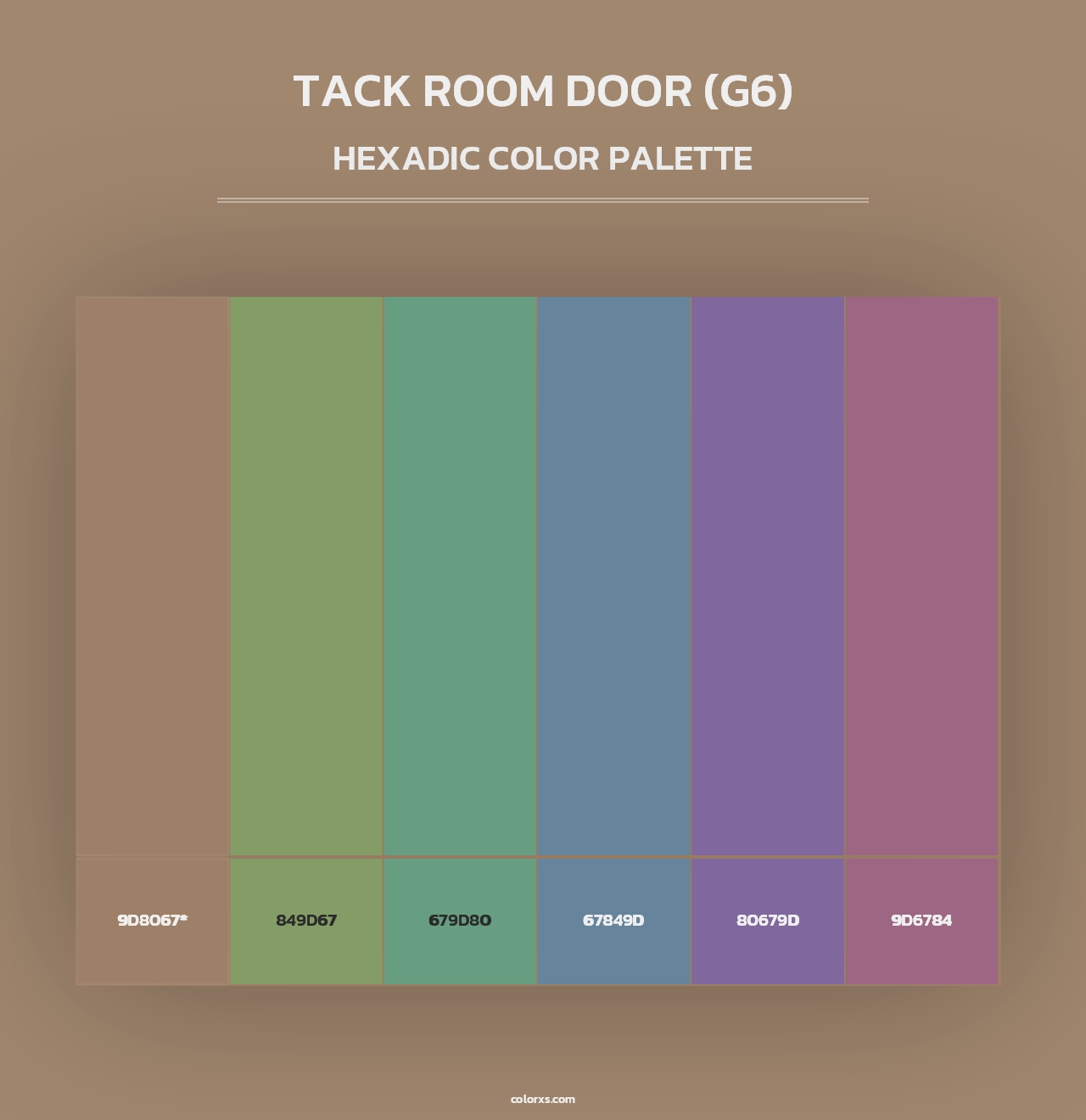 Tack Room Door (G6) - Hexadic Color Palette