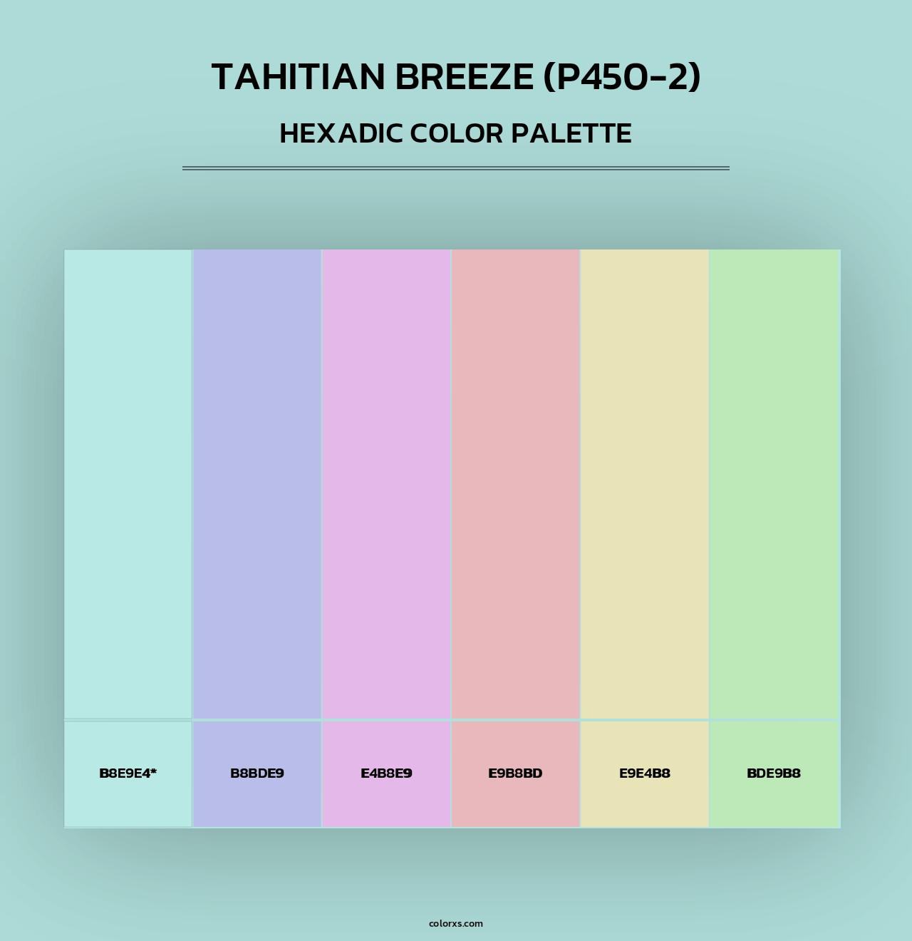 Tahitian Breeze (P450-2) - Hexadic Color Palette