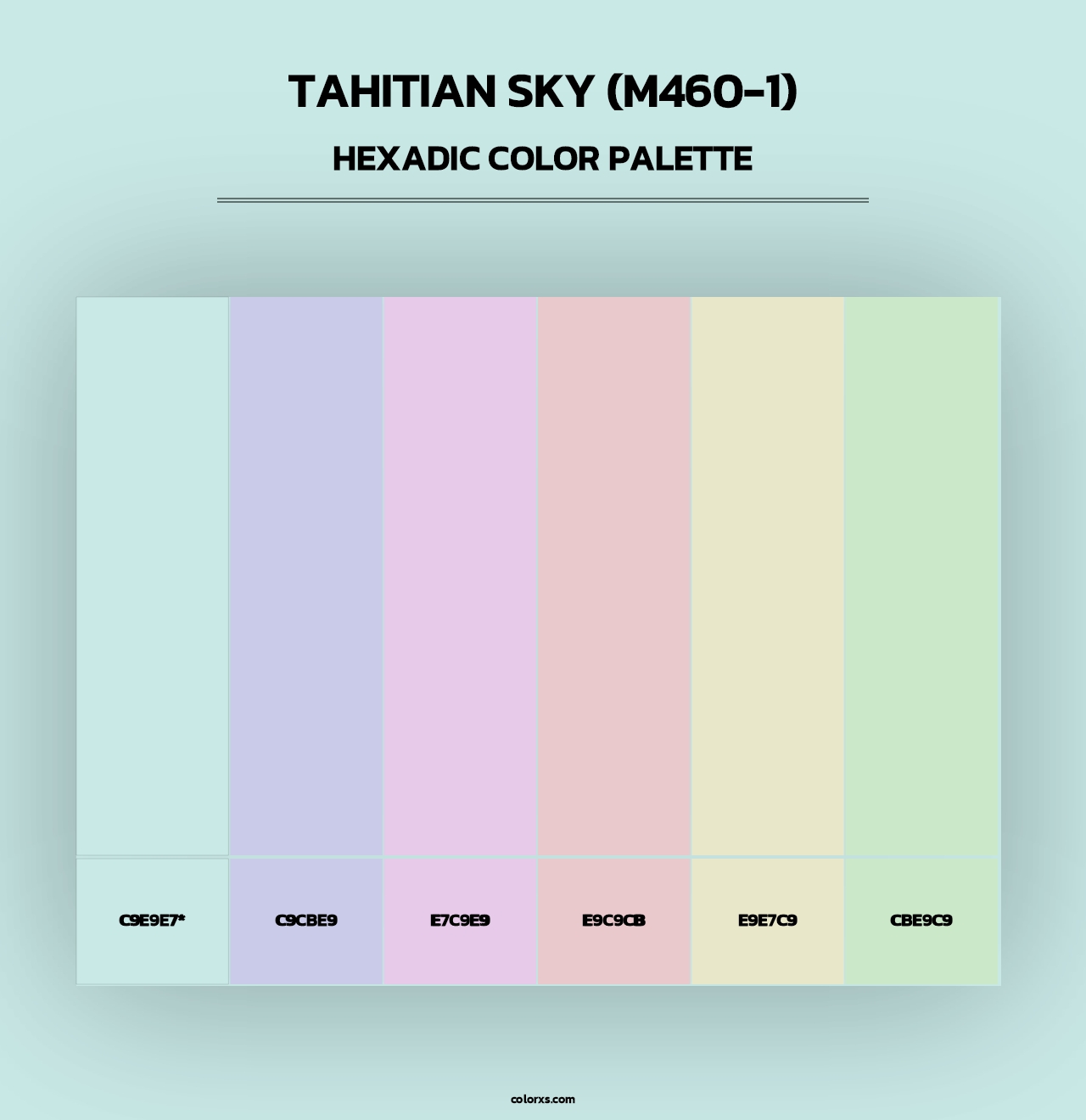 Tahitian Sky (M460-1) - Hexadic Color Palette
