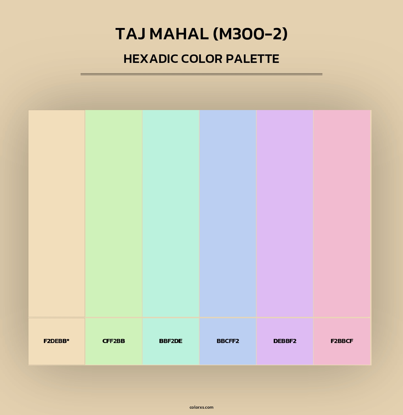 Taj Mahal (M300-2) - Hexadic Color Palette