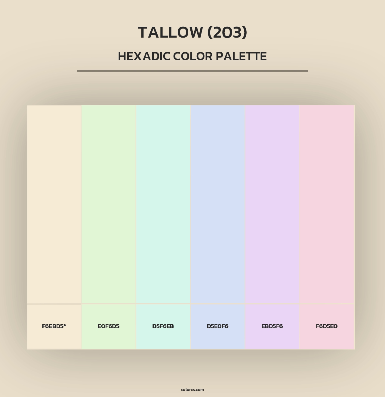 Tallow (203) - Hexadic Color Palette