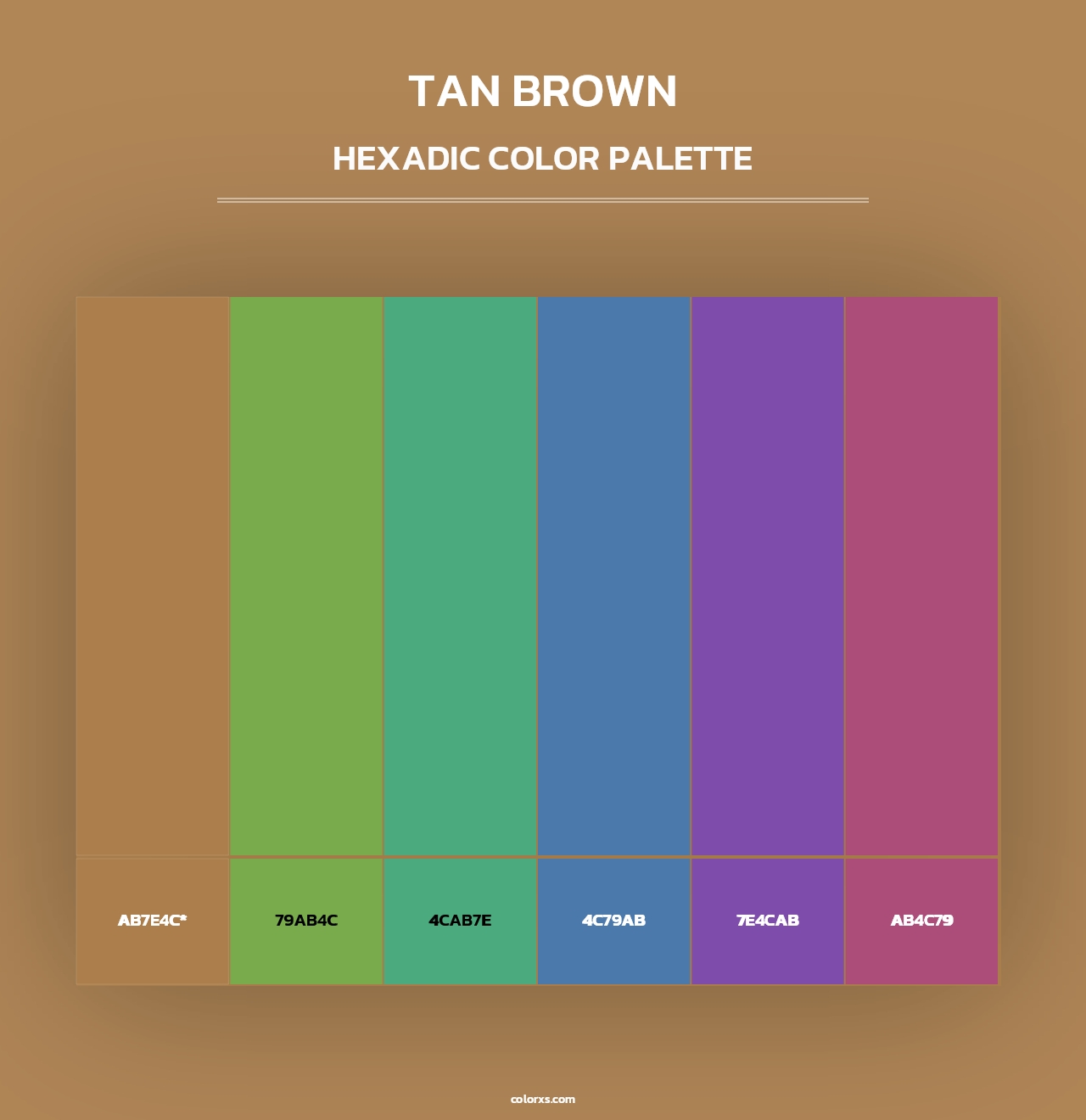 Tan Brown - Hexadic Color Palette