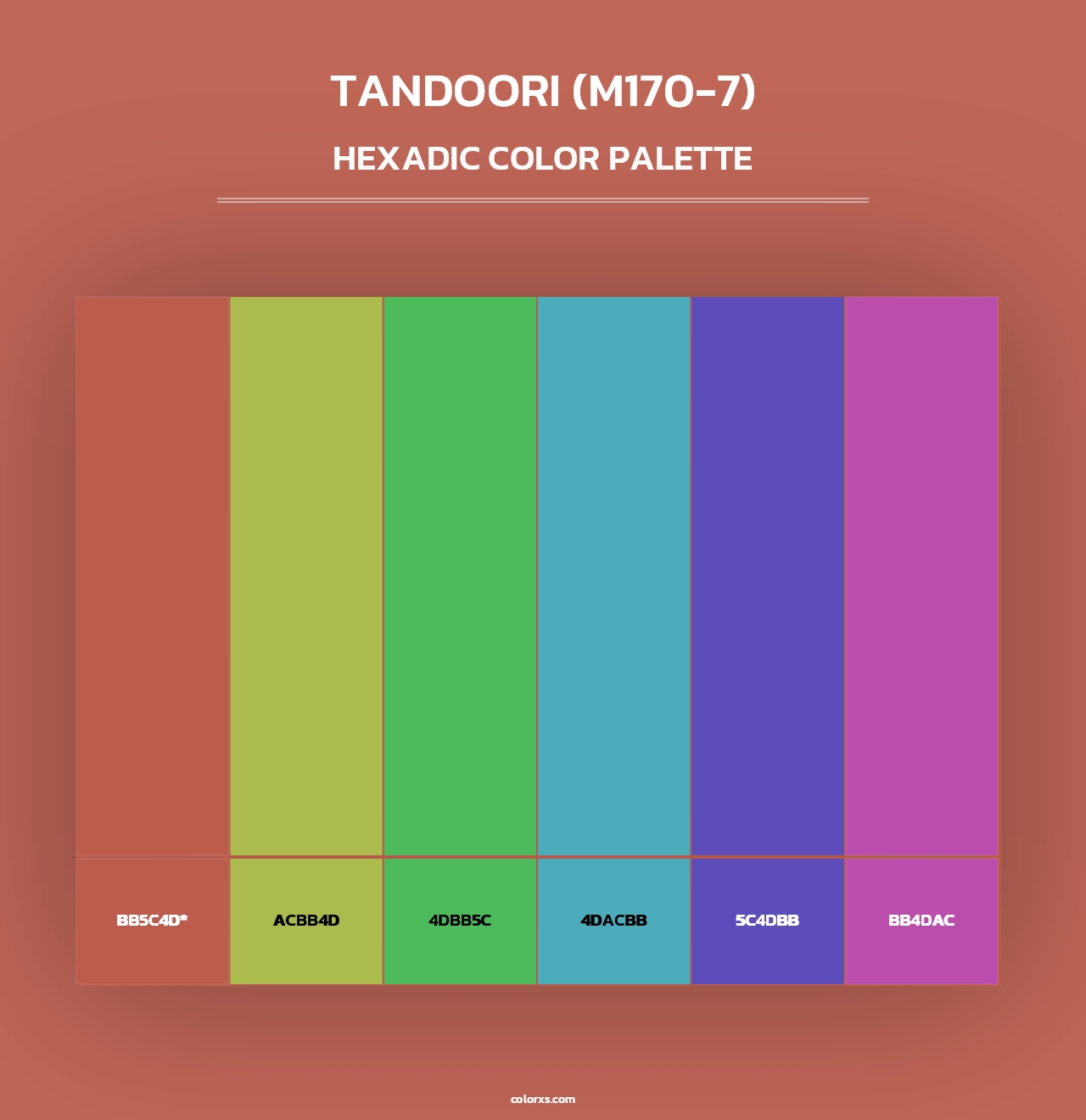 Tandoori (M170-7) - Hexadic Color Palette