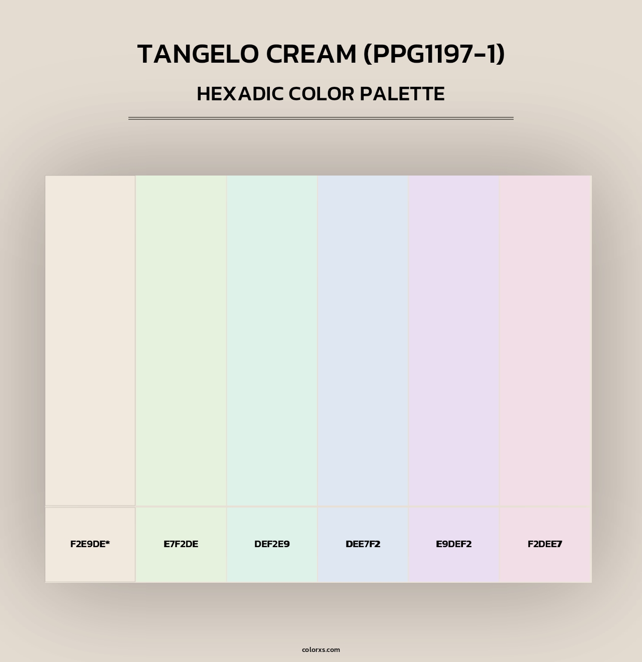 Tangelo Cream (PPG1197-1) - Hexadic Color Palette