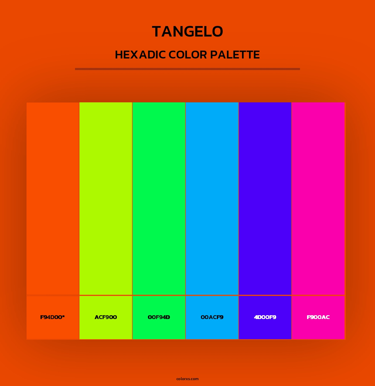 Tangelo - Hexadic Color Palette