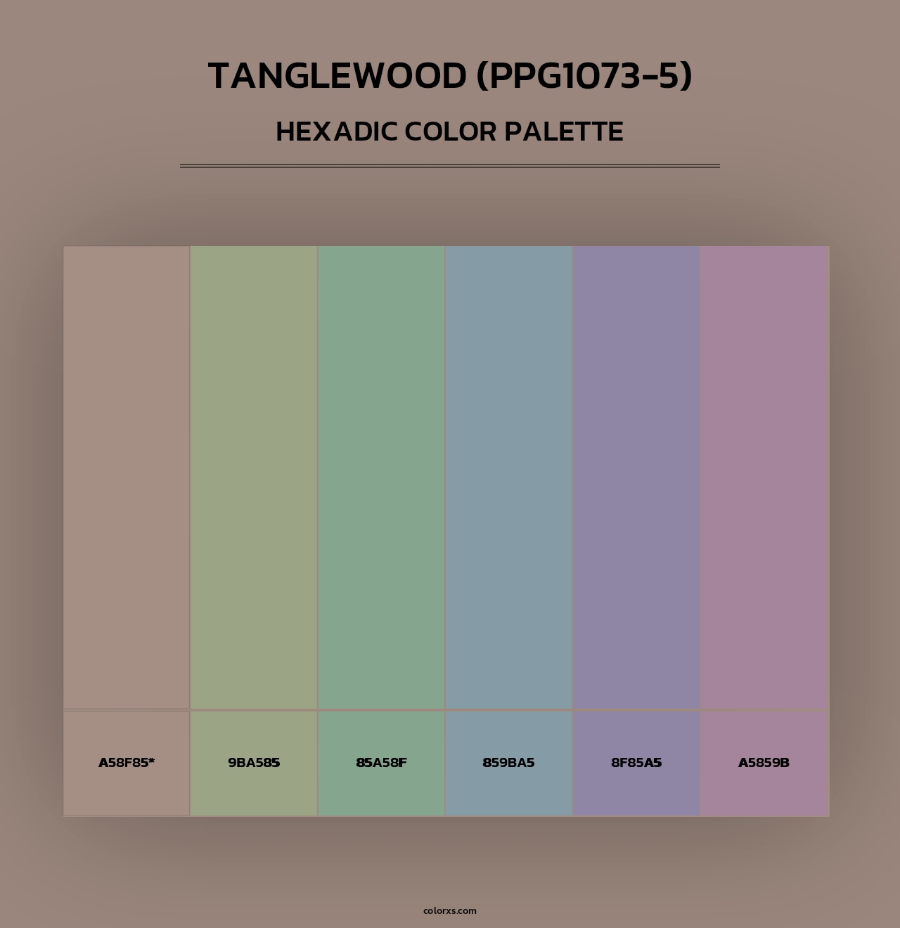 Tanglewood (PPG1073-5) - Hexadic Color Palette