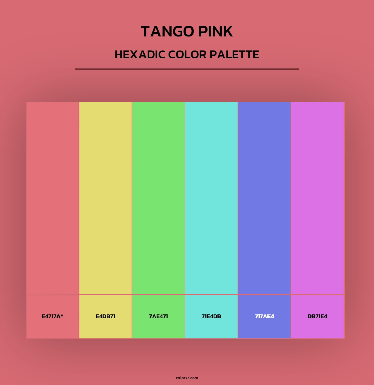 Tango Pink - Hexadic Color Palette