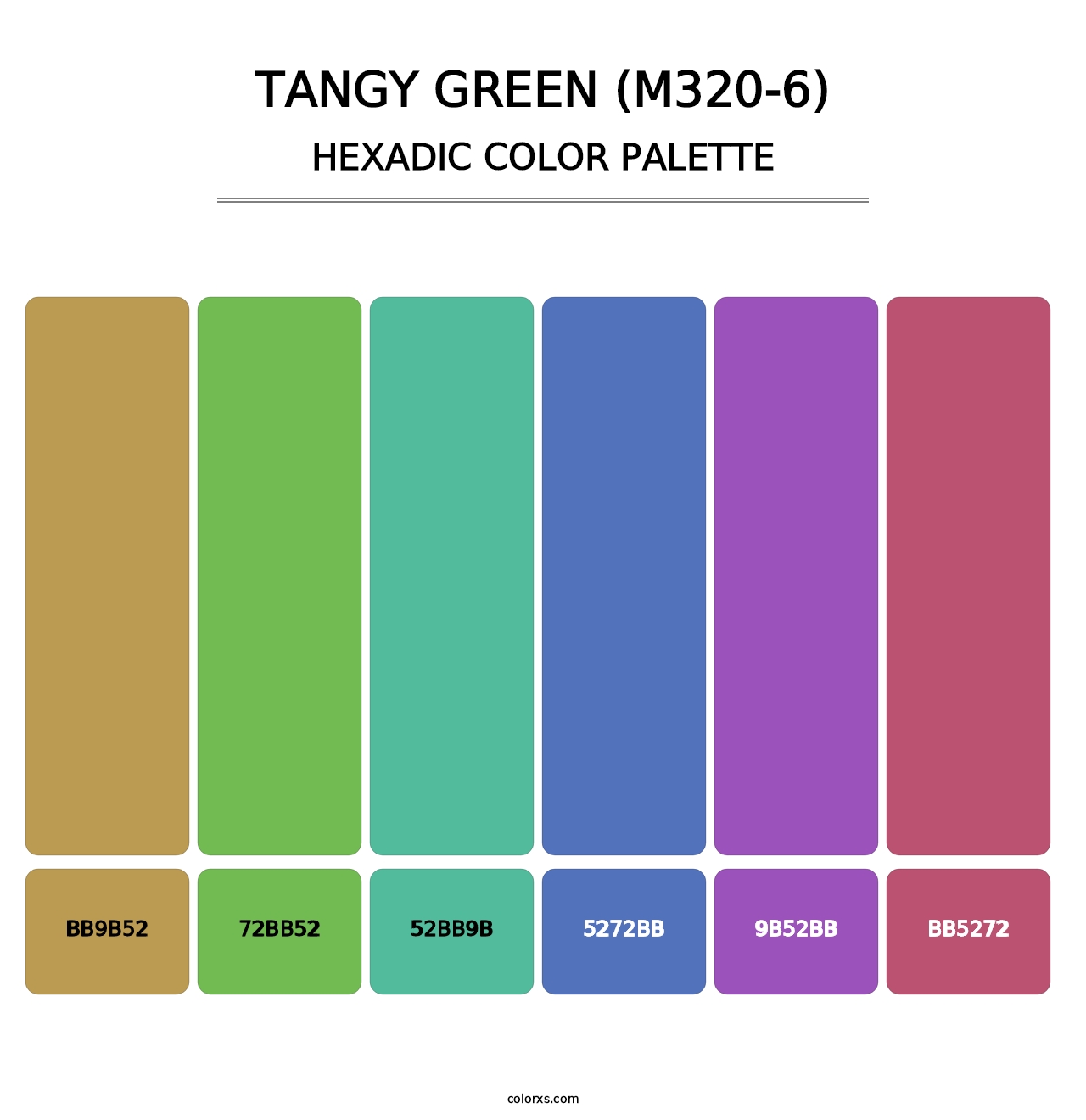 Tangy Green (M320-6) - Hexadic Color Palette