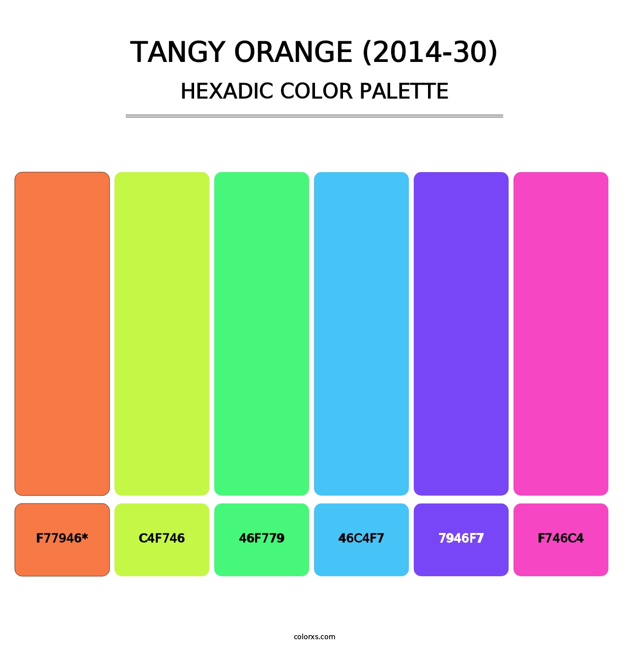 Tangy Orange (2014-30) - Hexadic Color Palette